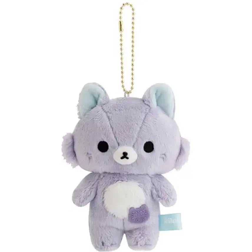 [BUNJANG] Rilakkuma Cat Plush Keychain Lavender / 리락쿠마 고양이 인형 키링 라벤더