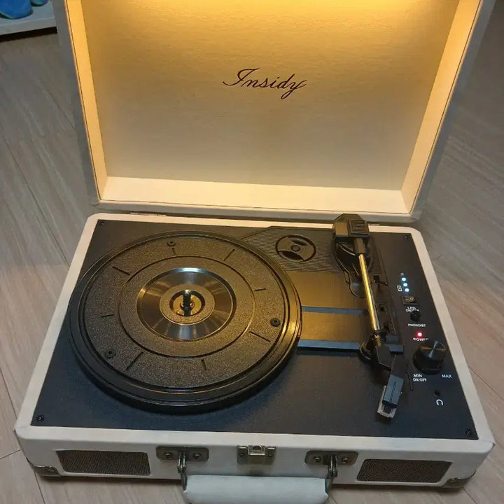 [BUNJANG] Insidi LED Mood Lamp Bluetooth LP Turntable Player Speaker / 인사이디 LED 무드등 조명 블루투스 LP 턴테이블 플레이어 스피커