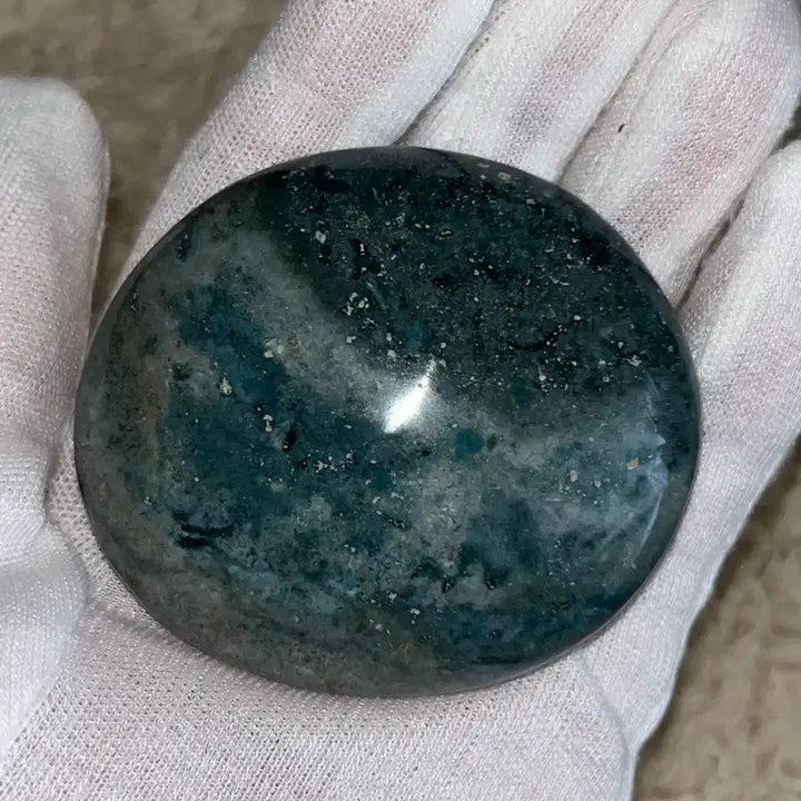 [BUNJANG] Natural Mint Ocean Jasper Palm Stone / 천연원석 민트 오션 재스퍼 팜스톤 원석 돌 오션 스톤