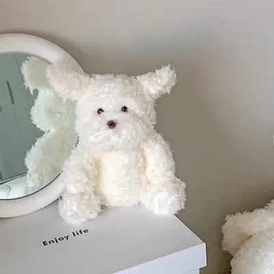[BUNJANG] Fluffy Puppy Plush Toy / 뽀글 강아지 인형 (새상품)