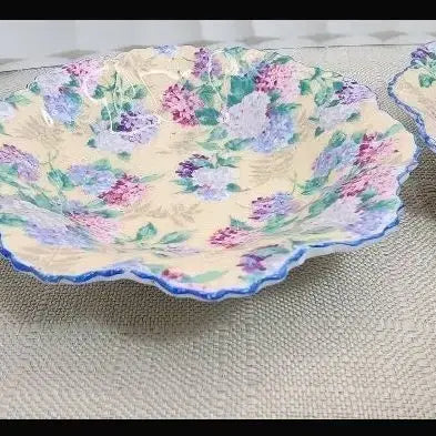[BUNJANG] Shelley Fine Bone China Flower Dish Set (2-Piece) / 영국 빈티지 쉘리 SHELLEY 플라워 본차이나 디쉬 2점