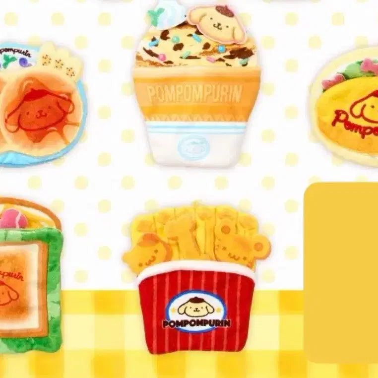 [BUNJANG] Sanrio Pompompurin "Back Then" Mascot Pocket Set / 폼폼푸린 그때그시절 마스코트 포켓 5종 일괄