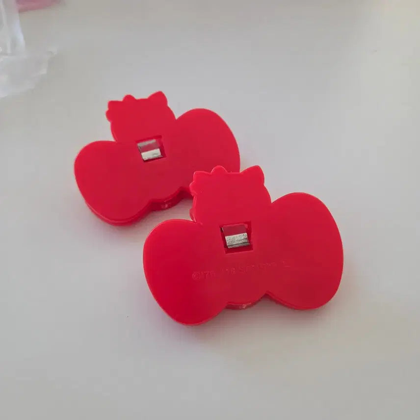[BUNJANG] Hello Kitty Alligator Clips Set (2 pcs) Vintage / 헬로키티 집게 2개 세트 일괄 고전키티 고전키티문구 키티 클립