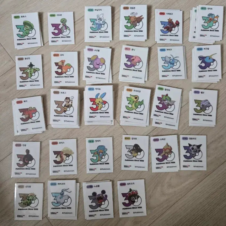[BUNJANG] Pokemon 30th Anniversary Sticker Bundle / 포켓몬 30주년 띠부씰 판매