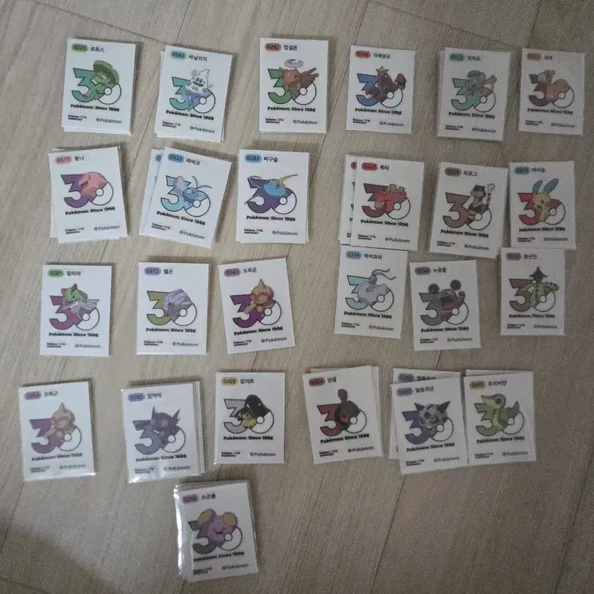 [BUNJANG] Pokemon 30th Anniversary Sticker Bundle / 포켓몬 30주년 띠부씰 판매