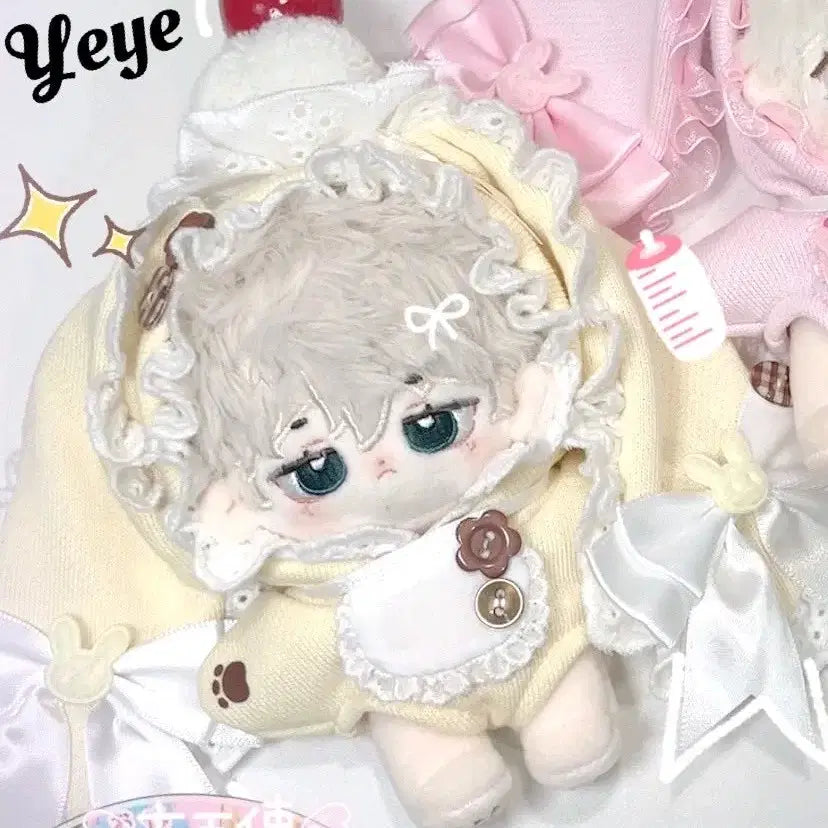 [BUNJANG] Little Bunny Yellow Outfit for 10cm Dolls / 10cm 인형옷 리틀버니 노란색