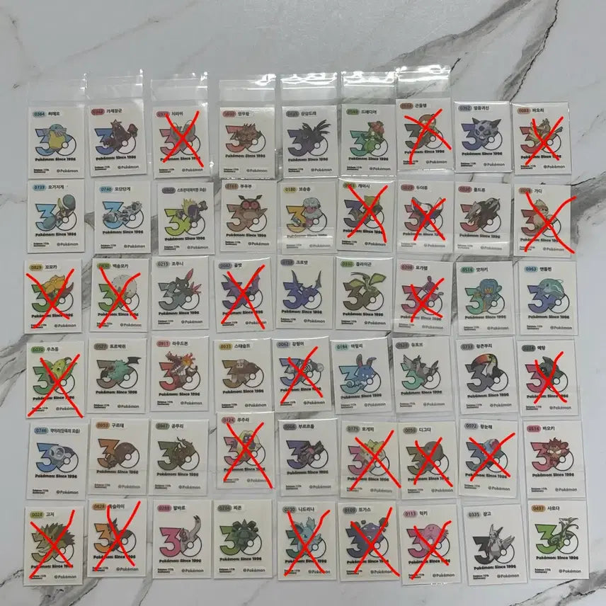 [BUNJANG] Pokemon 30th Anniversary Stickers / 포켓몬 신상 30주년 띠부씰