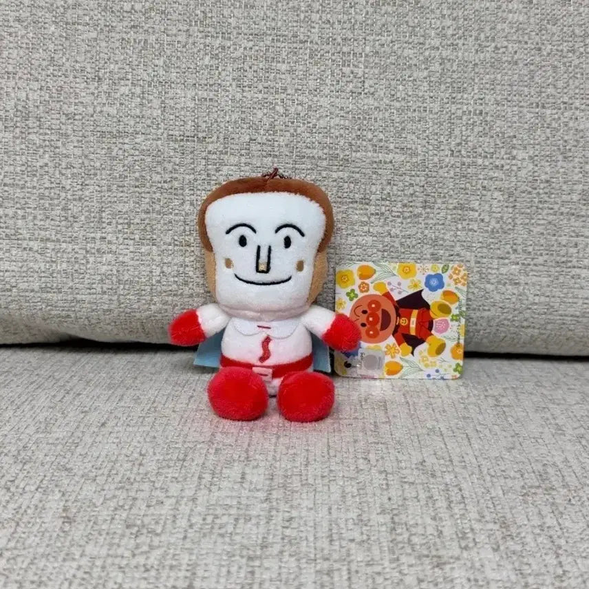 [BUNJANG] Anpanman SD Keyring Plush Bag Charm - Shokupanman / 호빵맨 SD 키링 인형 식빵맨 가방고리
