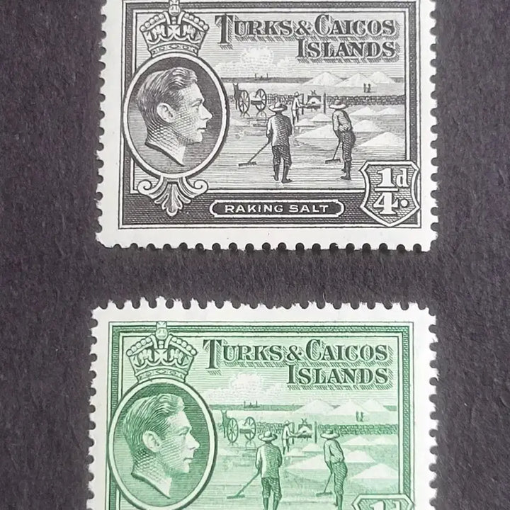 [BUNJANG] 1938 King George VI Visit Commemorative Stamp Set - Turks and Caicos Islands &