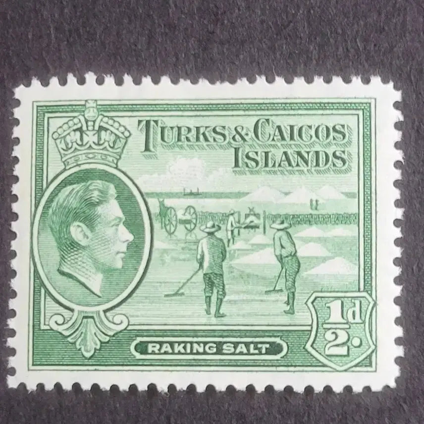 [BUNJANG] 1938 King George VI Visit Commemorative Stamp Set - Turks and Caicos Islands &