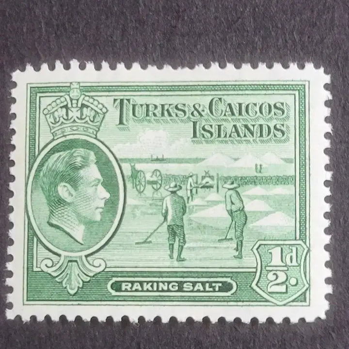[BUNJANG] 1938 King George VI Visit Commemorative Stamp Set - Turks and Caicos Islands &