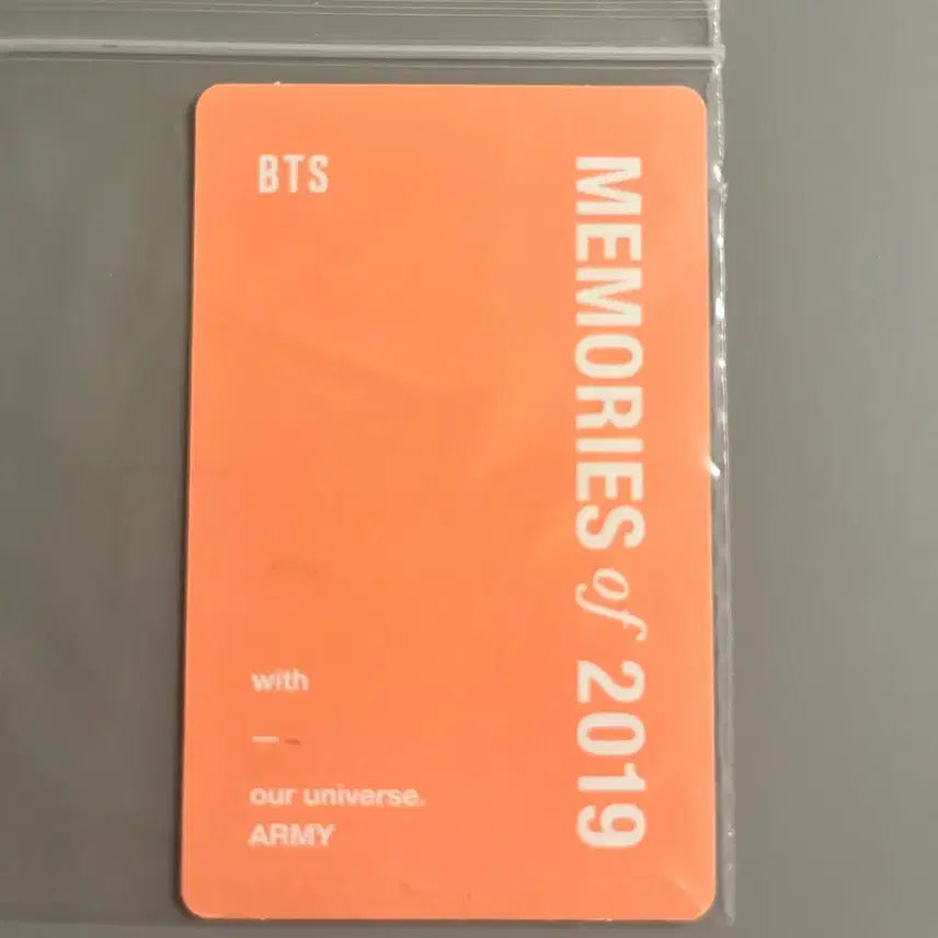 BUNJANG] BTS 2019 Memories Suga Photocard / Bts 2019 메모리즈 슈가