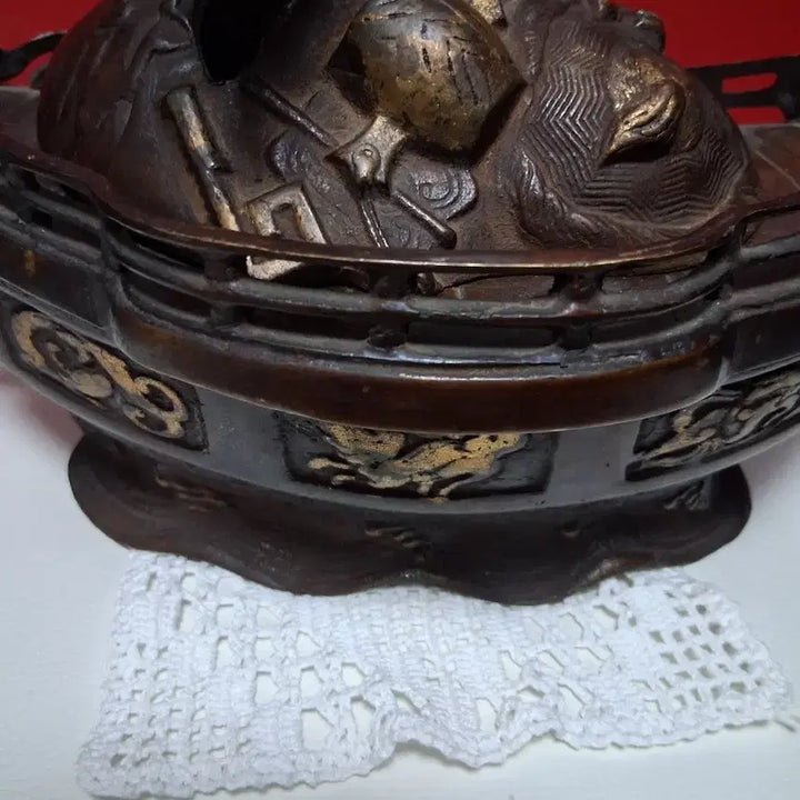 [BUNJANG] Antique Brass Treasure Ship Incense Burner / 고풍스러운   동 배 (보물선)ㅡ무게감