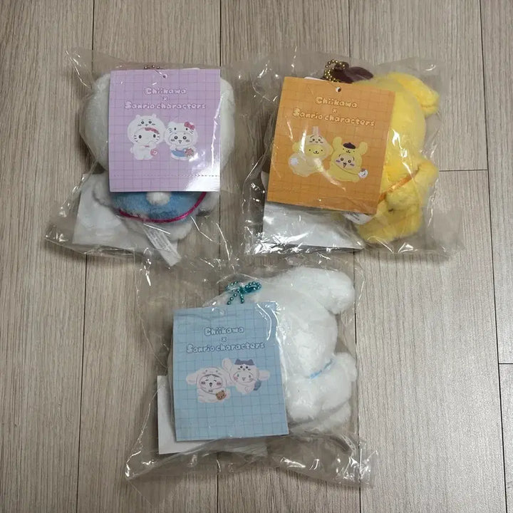 [BUNJANG] Chiikawa x Sanrio Mascot Plush Doll Bundle Set / 일괄) 치이카와 산리오 마스코트 인형