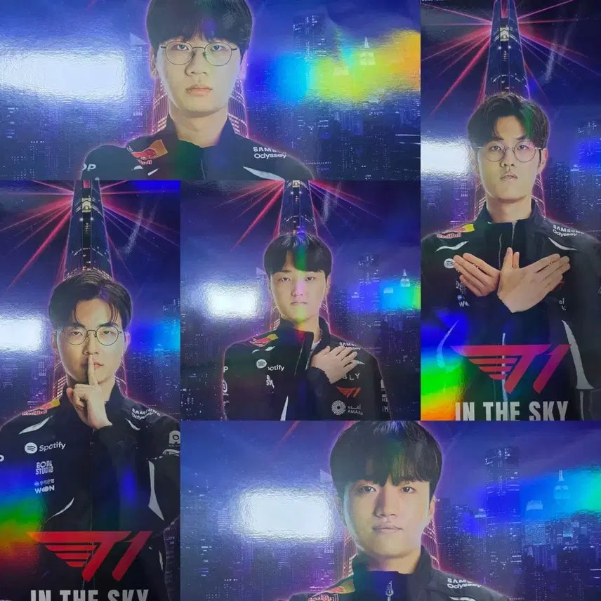[BUNJANG] T1 Seoul Sky Poster &amp; Stamp Postcard Set / T1 서울스카이 포스터 5 .스탬프 엽서5