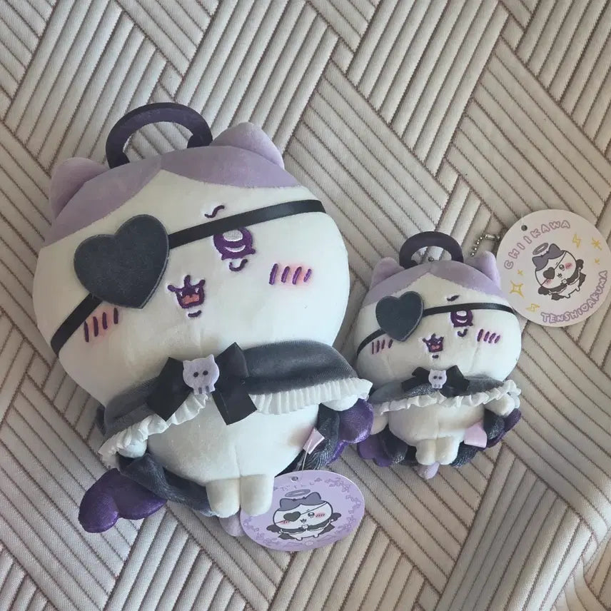 [BUNJANG] Chiikawa Devil Hachiware Plush &amp; Mascot Set / 치이카와 악마 하치와레 누이 인형 + 마스코트 2종세트