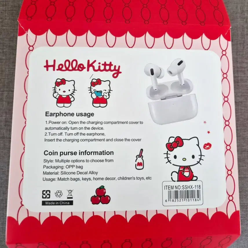 [BUNJANG] Hello Kitty Wireless Earphone Set with Case, Keychain, and Digital Watch / 헬로키티 무선이어폰 세트
