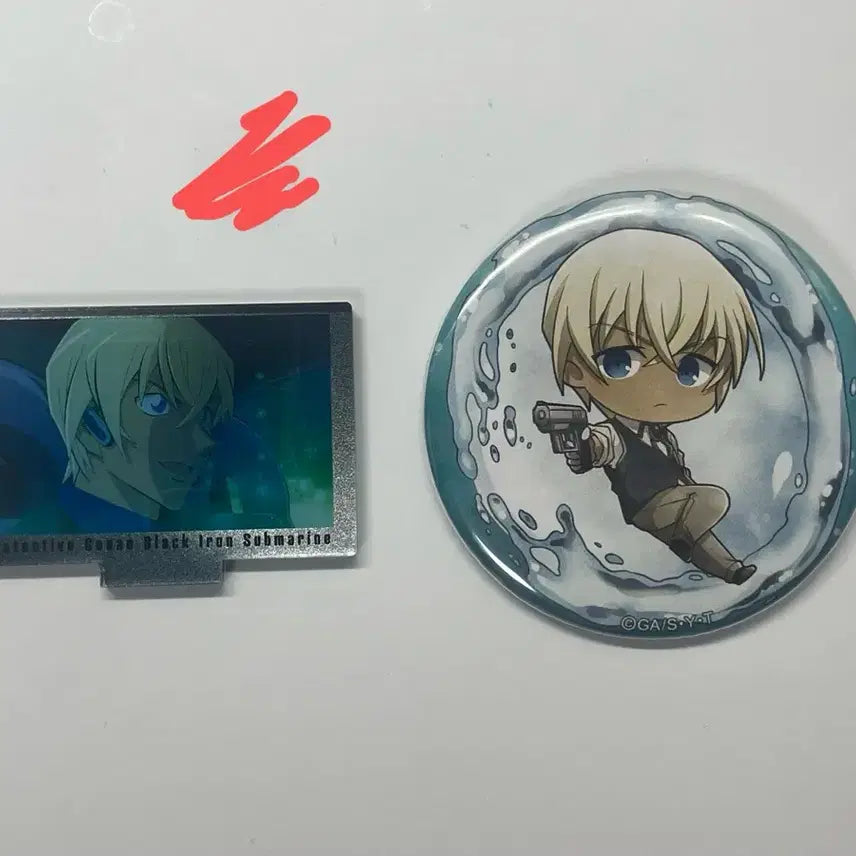 [BUNJANG] Detective Conan Toru Amuro Acrylic Badge Bundle Set / (일괄) 명탐정 코난 아무로 토오루 굿즈 아크릴 뱃지