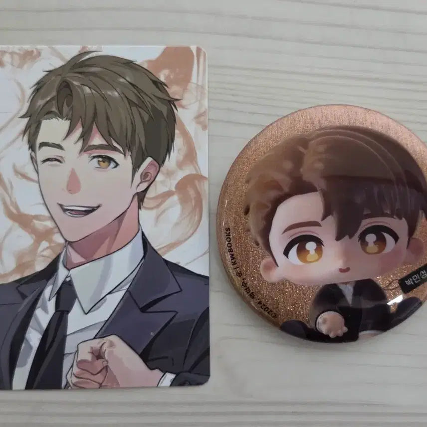 [BUNJANG] PARK MINSEONG (Goechul Goechul) "Goechul Goechul" Photocard &amp; "Goechul Goechul" Can Badge Bundle Set / 박민성 괴출 괴담출근 포토카드 sd 캔뱃지 공식 굿즈