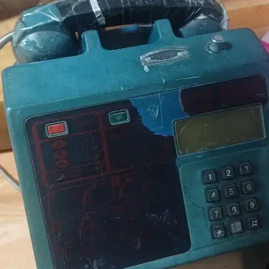 [BUNJANG] 1980s Retro Green Rotary Dial Public Telephone / [근대사 소품] 1980년대 추억의 옥색/청록색 버튼식 공중전화기일반 근대사 아닙니다