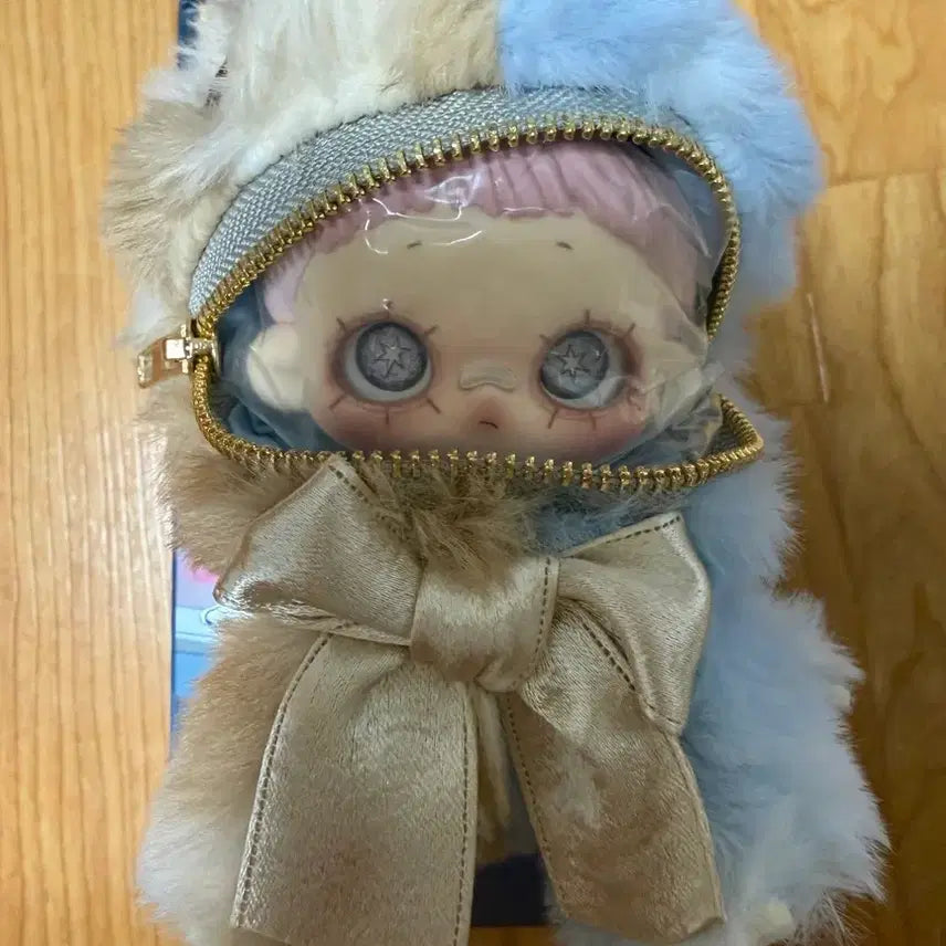 [BUNJANG] MeiMei Mukbo-gom Keychain (Simple Unboxing) - Sky Blue / 메이메이 먹보곰 키링 (단순개봉) - 하늘