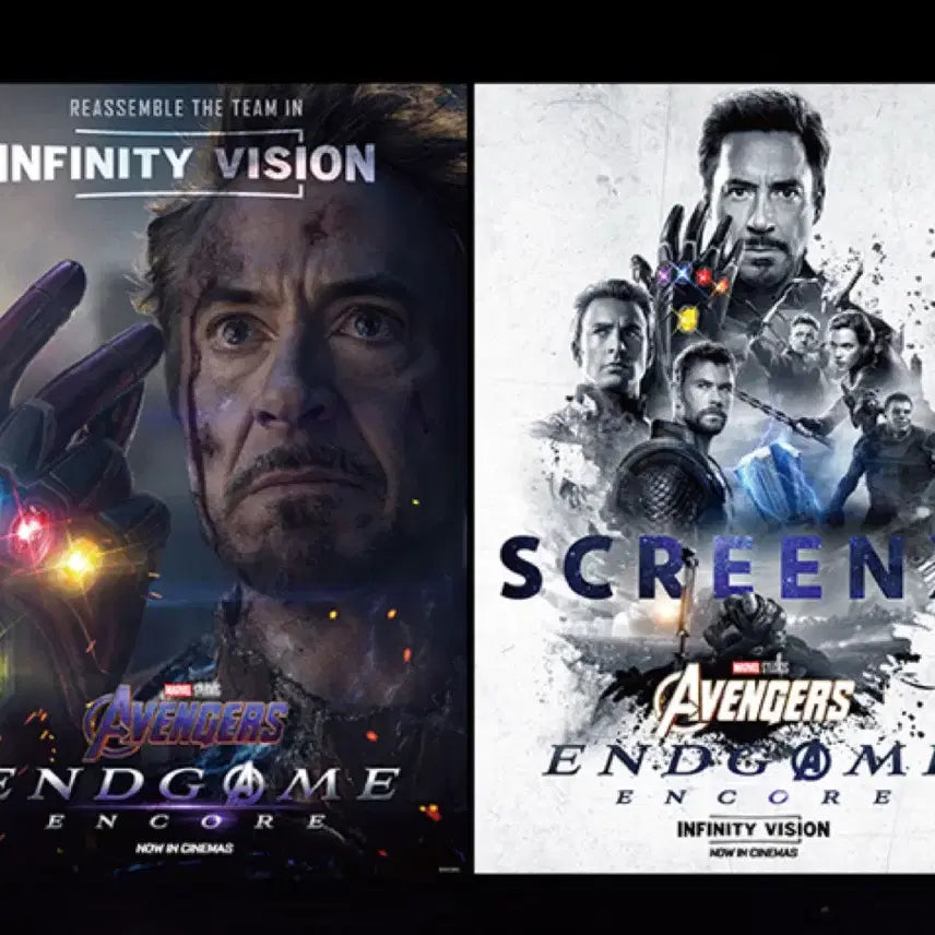 [BUNJANG] Avengers: Endgame Encore Infinity Vision Poster + Lotte Cinema/Megabox Poster Set (2 Types) / [어벤져스: 엔드게임 앙코르] 인피니티 비전 포스터+롯데시네마/메가박스 포스터 2종