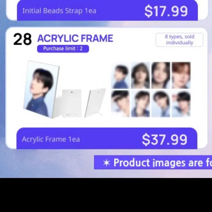 [BUNJANG] Destiny Memories Yunho Acrylic Frame / 데스티니메모리즈 아크릴 액자 윤호