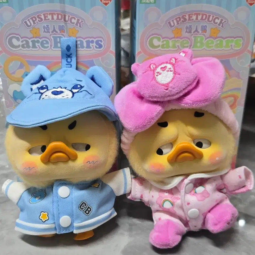 [BUNJANG] Upsetting Duck Care Bears Collaboration Plush Set (Blue/Pink) / 짜증오리 업셋덕 케어베어 인형 블루/핑크