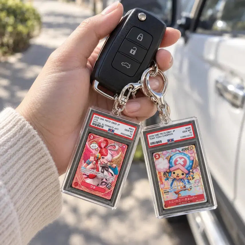 [BUNJANG] One Piece Card Game PSA10 Custom Card Keychain Acrylic Goods / 원피스 카드게임 PSA10 커스텀 카드 키링 아크릴 굿즈