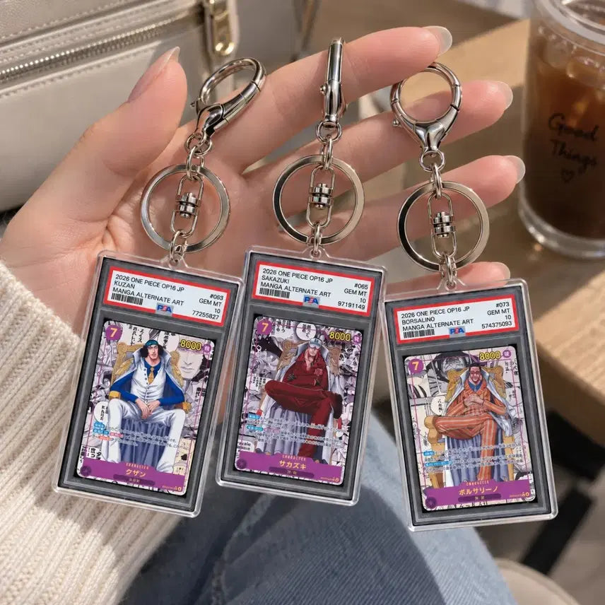 [BUNJANG] One Piece Card Game PSA10 Custom Card Keychain Acrylic Goods / 원피스 카드게임 PSA10 커스텀 카드 키링 아크릴 굿즈