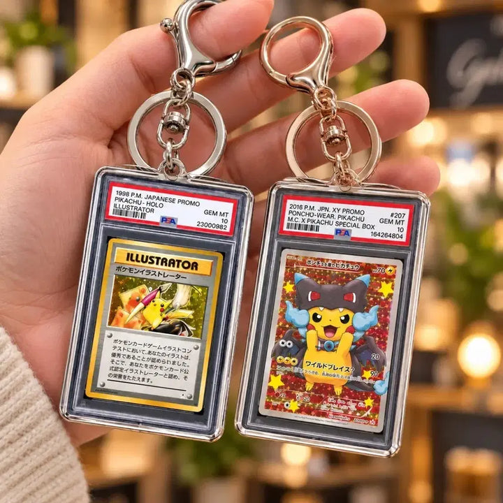 [BUNJANG] Custom Acrylic Card Keychain - PSA 10 Style / 포켓몬 카드게임 PSA10 커스텀 카드 키링 아크릴 굿즈