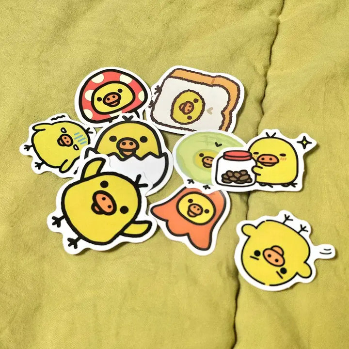 [BUNJANG] Kiiroitori "Chokak" Sticker Set (80 Sheets) / 키이로이토리 조각스티커 80장 리락쿠마