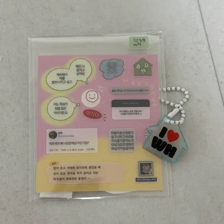 [BUNJANG] BOYNEXTDOOR Woong-hak Unofficial Sticker / 보이넥스트도어 운학 비공굿 스티커 야광키링 일괄 양도