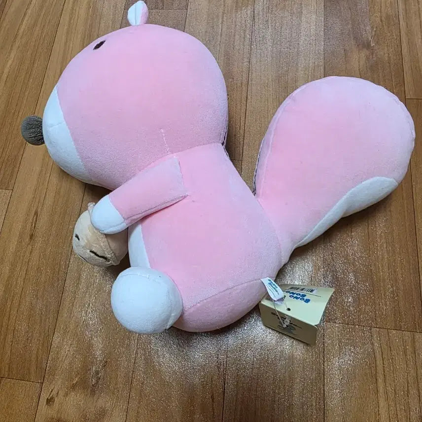 [BUNJANG] Bonobono Pink Squirrel Plush Toy / 보노보노 핑크 다람쥐 봉제인형