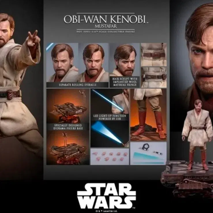 [BUNJANG] Hot Toys MMS843 Obi-Wan Kenobi Mustafar Version Figure / 핫토이 mms843 무스타파 오비완
