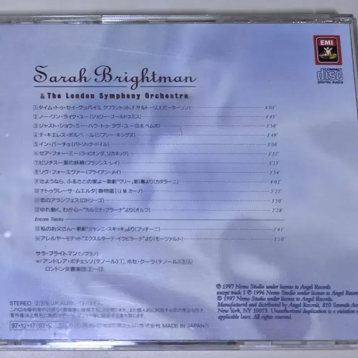 [BUNJANG] Sarah Brightman Timeless (Unsealed CD) / 사라 브라이트만 Timeless (개봉 CD)