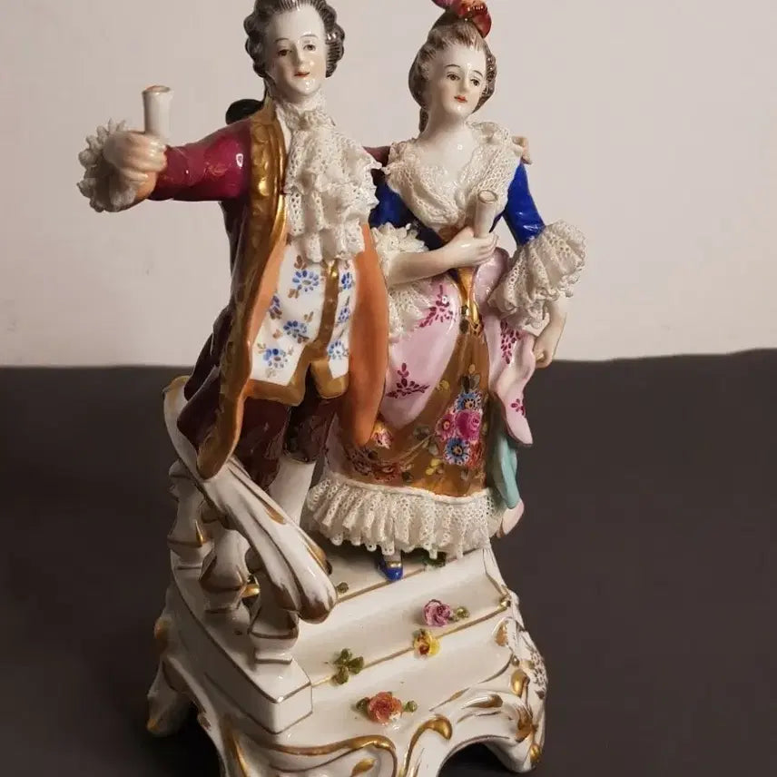 [BUNJANG] German Dresden Porcelain Figurine (Couple) / 독일 드레스덴 남녀 피겨린