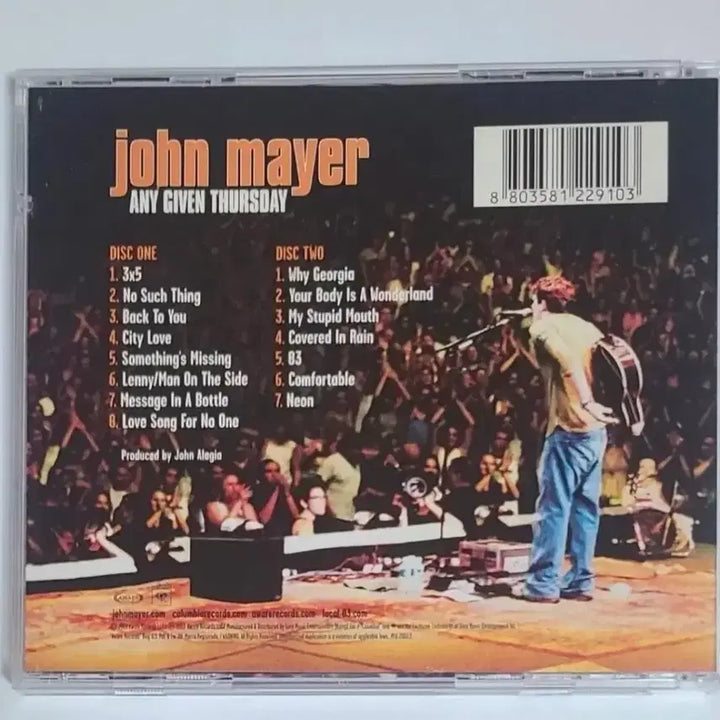 [BUNJANG] John Mayer Any Given Thursday Live CD / 존 메이어 Any Given Thursday Live 앨범 시디 CD