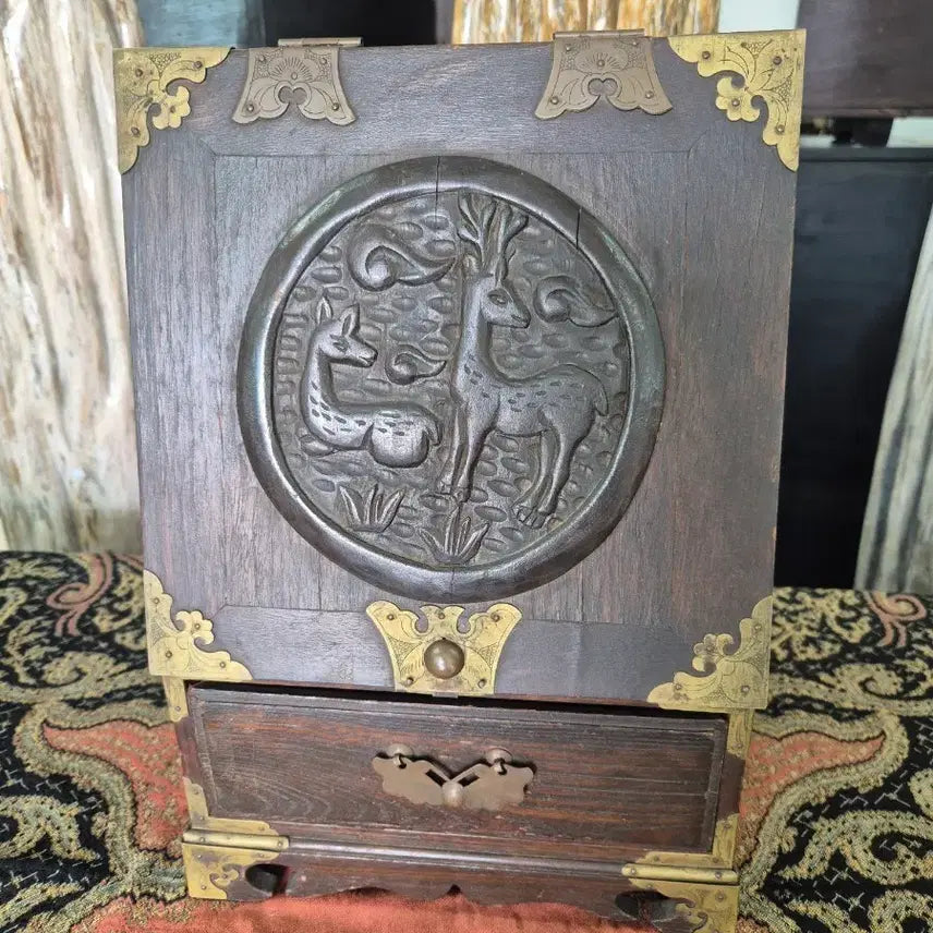 [BUNJANG] Vintage Dressing Table with Brass Accents / 빈티지 경대