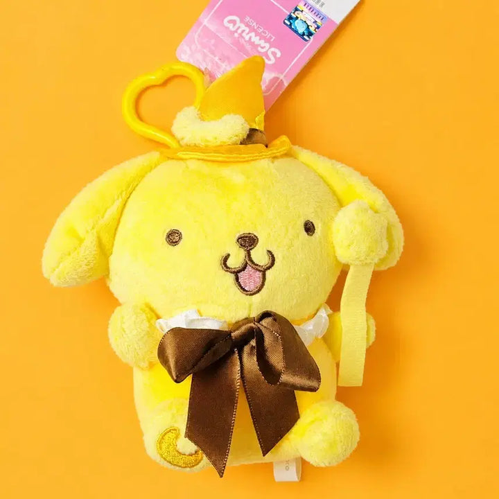 [BUNJANG] Sanrio Pompompurin Wizard Plush Keychain / 정품 새상품) 산리오 폼폼푸린 마법사 인형 키링