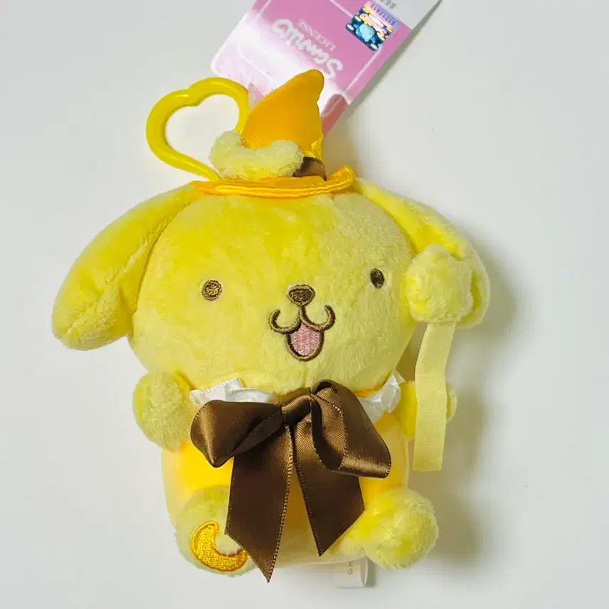 [BUNJANG] Sanrio Pompompurin Wizard Plush Keychain / 정품 새상품) 산리오 폼폼푸린 마법사 인형 키링