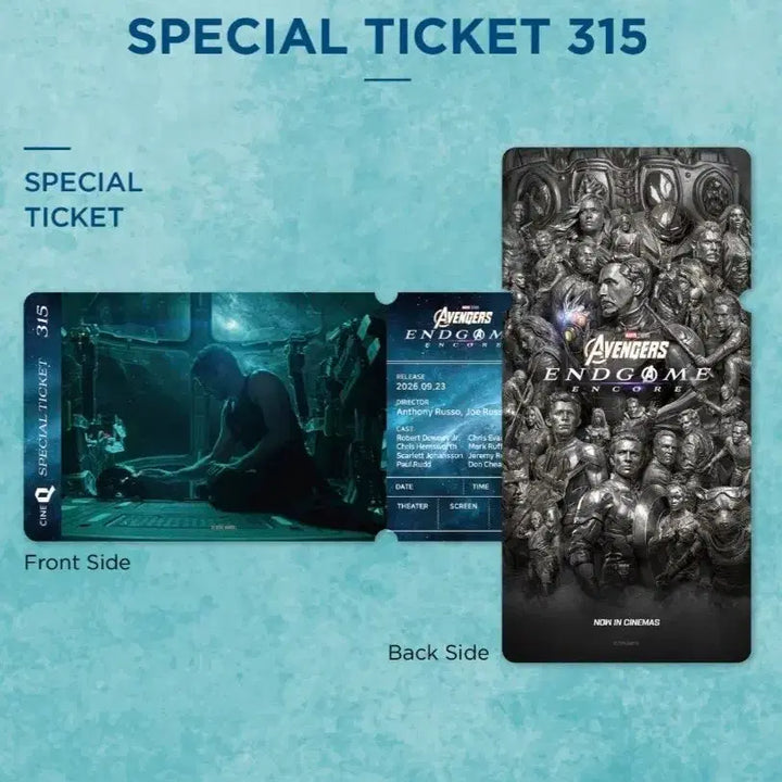 [BUNJANG] Avengers: Endgame Encore Poster Set &amp; Special Ticket Set / 어벤져스 엔드게임 앙코르 포스터6종,스페셜티켓 세트 판매