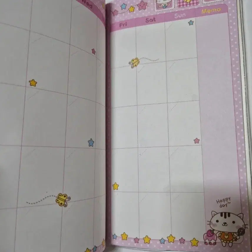[BUNJANG] Relax Cat Schedule Notebook / 고전문구 릴랙스캣 스케줄 수첩