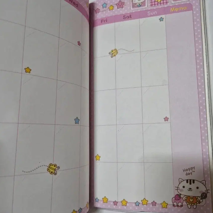 [BUNJANG] Relax Cat Schedule Notebook / 고전문구 릴랙스캣 스케줄 수첩