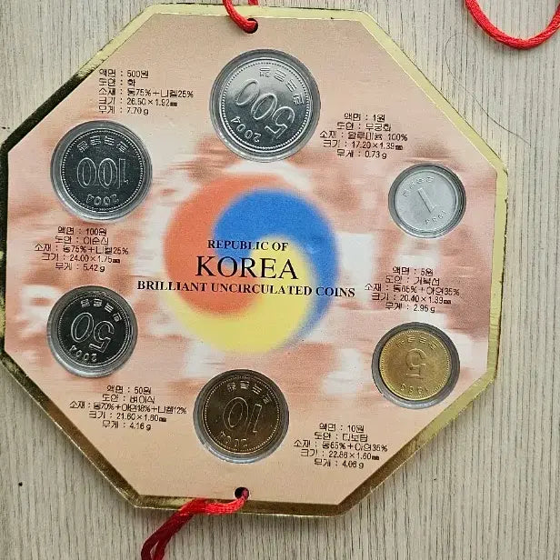 [BUNJANG] 2004 Korean Coin Mint Set - 6 Types (Unused) / (미사용) 2004년한국의 주화 기념 주화 6종 민트 세트