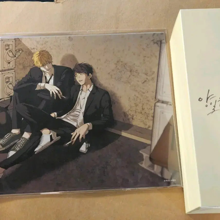 [BUNJANG] Yang Eui-won &amp; Na Acrylic Bottle &amp; Poster Set / 양일우와나 아크릴 박노덕 팝업 보틀&amp;포스터 세트