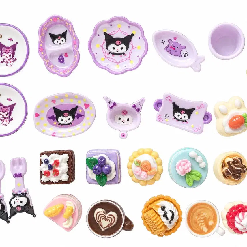 [BUNJANG] Kuromi Miniature Shokugan Set / 쿠로미 식완 미니어쳐