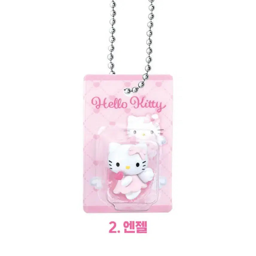 [BUNJANG] Hello Kitty Miniature Angel Keychain / 헬로키티 미니어쳐 패키지 가챠 키링 쌀알 피규어 엔젤 천사