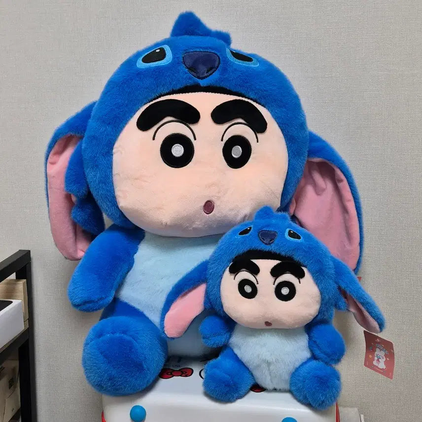 [BUNJANG] Crayon Shin-chan Stitch Collaboration Plush Toy Set (2 Types) / 새상품) 짱구 인형 스티치 콜라보 2종 세트