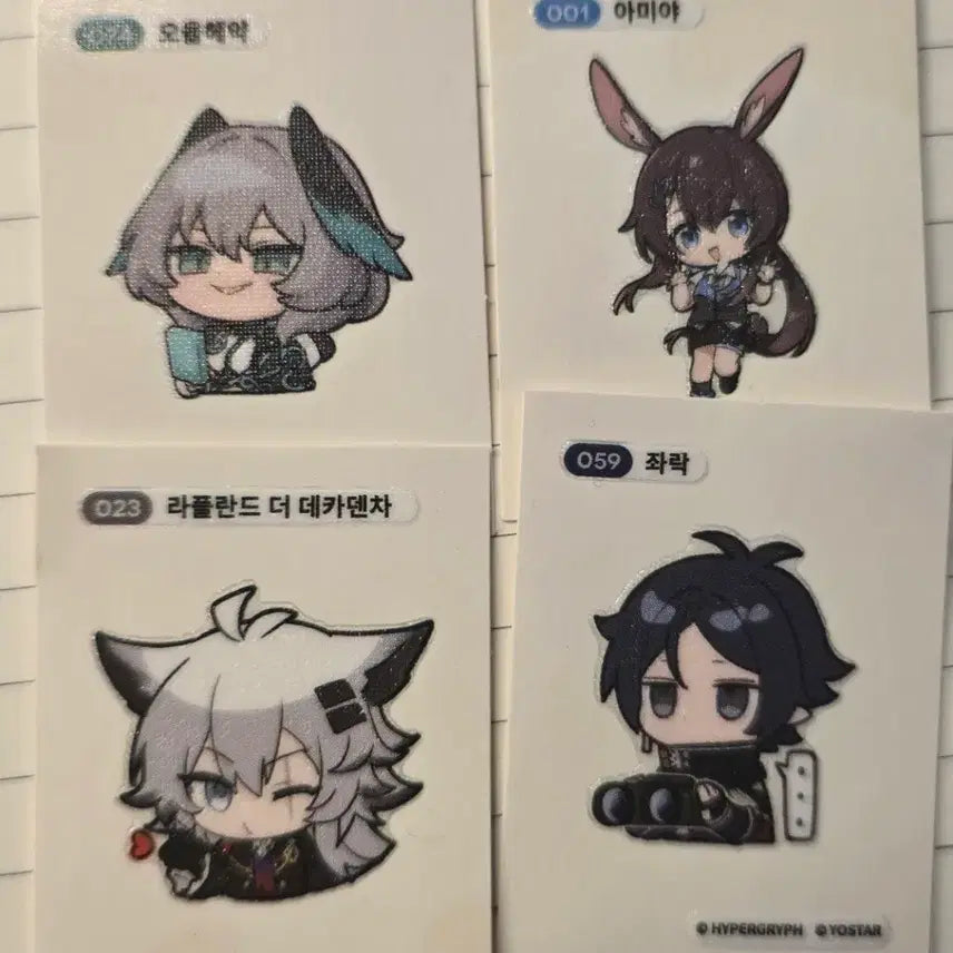 [BUNJANG] Arknights GS25 Ttibuseal Sticker Set / 명일방주 gs25 띠부씰